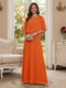 A-Line/Princess Scoop Half Sleeves Floor-Length Mother of the Bride Dresses with Beading