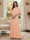 A-Line/Princess Scoop Half Sleeves Floor-Length Mother of the Bride Dresses with Beading