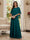 A-Line/Princess Scoop Half Sleeves Floor-Length Mother of the Bride Dresses with Beading