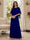 A-Line/Princess Scoop Half Sleeves Floor-Length Mother of the Bride Dresses with Beading