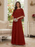 A-Line/Princess Scoop Half Sleeves Floor-Length Mother of the Bride Dresses with Beading