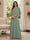 A-Line/Princess Scoop Half Sleeves Floor-Length Mother of the Bride Dresses with Beading