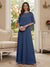 A-Line/Princess Scoop Half Sleeves Floor-Length Mother of the Bride Dresses with Beading