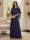 A-Line/Princess Scoop Half Sleeves Floor-Length Mother of the Bride Dresses with Beading