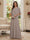 A-Line/Princess Scoop Half Sleeves Floor-Length Mother of the Bride Dresses with Beading