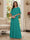 A-Line/Princess Scoop Half Sleeves Floor-Length Mother of the Bride Dresses with Beading