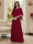 A-Line/Princess Scoop Half Sleeves Floor-Length Mother of the Bride Dresses with Beading