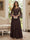 A-Line/Princess V-Neck 3/4 Sleeves Floor-Length Mother of the Bride Dresses with Lace & Applique