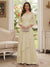 A-Line/Princess V-Neck 3/4 Sleeves Floor-Length Mother of the Bride Dresses with Lace & Applique