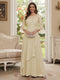 A-Line/Princess V-Neck 3/4 Sleeves Floor-Length Mother of the Bride Dresses with Lace & Applique