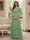 A-Line/Princess V-Neck 3/4 Sleeves Floor-Length Mother of the Bride Dresses with Lace & Applique