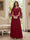 A-Line/Princess V-Neck 3/4 Sleeves Floor-Length Mother of the Bride Dresses with Lace & Applique