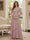 A-Line/Princess V-Neck 3/4 Sleeves Floor-Length Mother of the Bride Dresses with Lace & Applique