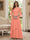 A-Line/Princess V-Neck 3/4 Sleeves Floor-Length Mother of the Bride Dresses with Lace & Applique