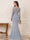 Sheath/Column Scoop Long Sleeves Floor-Length Mother of the Bride Dresses with Rhinestone