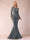 Sheath/Column Scoop Long Sleeves Floor-Length Mother of the Bride Dresses with Rhinestone