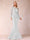 Sheath/Column Scoop Long Sleeves Floor-Length Mother of the Bride Dresses with Rhinestone