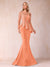 Sheath/Column Scoop Long Sleeves Floor-Length Mother of the Bride Dresses with Rhinestone