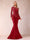Sheath/Column Scoop Long Sleeves Floor-Length Mother of the Bride Dresses with Rhinestone