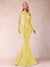 Sheath/Column Scoop Long Sleeves Floor-Length Mother of the Bride Dresses with Rhinestone