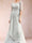 A-Line/Princess Scoop Half Sleeves Floor-Length Mother of the Bride Dresses with Lace & Applique