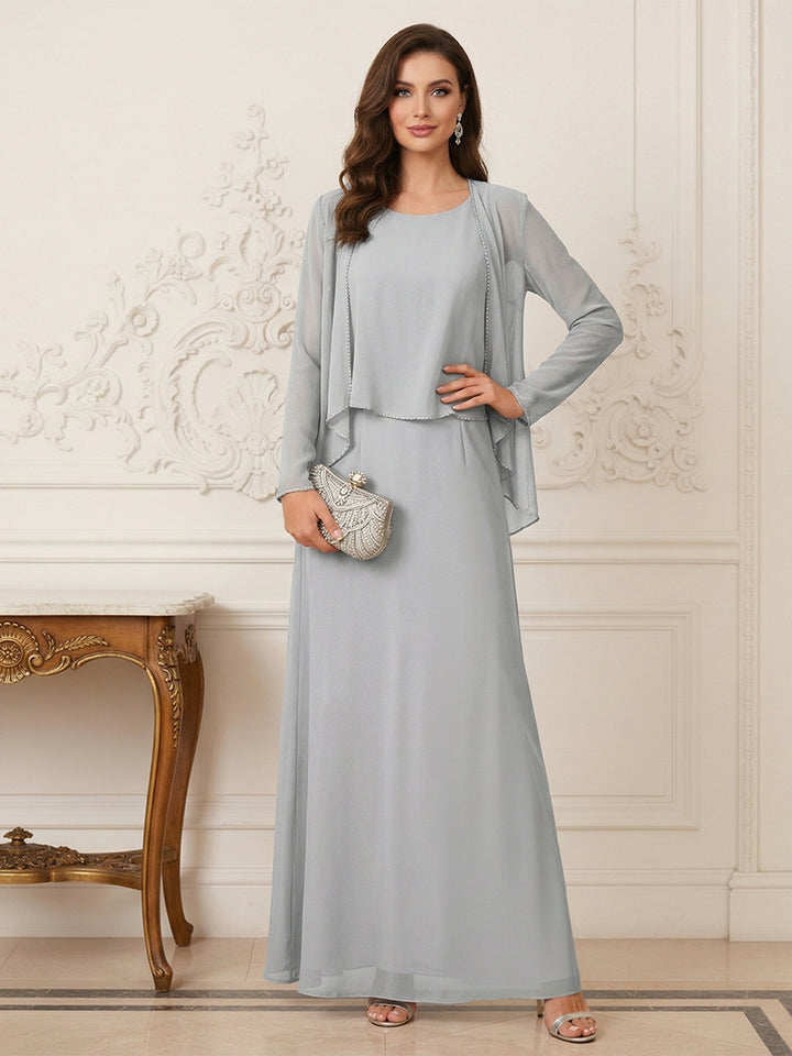 Jumpsuit Scoop Long Sleeves Ankle-Length Mother of the Bride Dresses with Jacket
