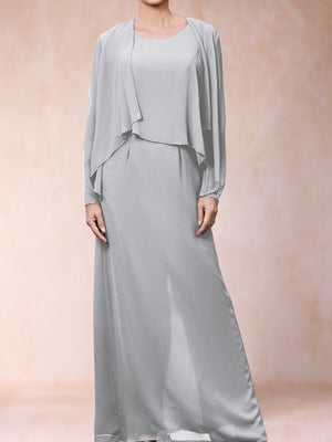 Jumpsuit Scoop Long Sleeves Ankle-Length Mother of the Bride Dresses with Jacket