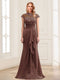 Sheath/Column Scoop Sleeveless Floor-Length Mother of the Bride Dresses with Lace & Applique