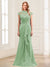 Sheath/Column Scoop Sleeveless Floor-Length Mother of the Bride Dresses with Lace & Applique