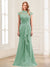 Sheath/Column Scoop Sleeveless Floor-Length Mother of the Bride Dresses with Lace & Applique