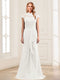 Sheath/Column Scoop Sleeveless Floor-Length Mother of the Bride Dresses with Lace & Applique