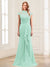 Sheath/Column Scoop Sleeveless Floor-Length Mother of the Bride Dresses with Lace & Applique