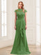 Sheath/Column Scoop Sleeveless Floor-Length Mother of the Bride Dresses with Lace & Applique