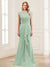 Sheath/Column Scoop Sleeveless Floor-Length Mother of the Bride Dresses with Lace & Applique