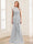 Sheath/Column Scoop Sleeveless Floor-Length Mother of the Bride Dresses with Lace & Applique