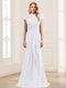 Sheath/Column Scoop Sleeveless Floor-Length Mother of the Bride Dresses with Lace & Applique