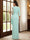 Sheath/Column V-Neck 3/4 Sleeves Floor-Length Mother of the Bride Dresses with Lace & Split Side