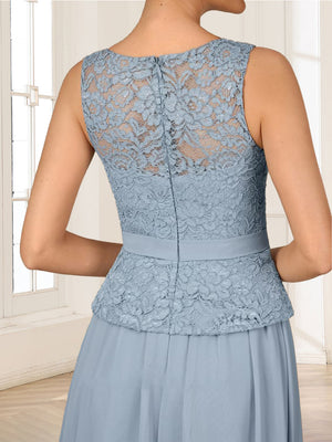 A-Line/Princess Scoop Half Sleeves Floor-Length 2-pieces of Mother of the Bride Dresses with Lace & Jacket