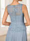 A-Line/Princess Scoop Half Sleeves Floor-Length 2-pieces of Mother of the Bride Dresses with Lace & Jacket