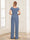 Scoop Appliques Ruched 2 Pieces Pantsuits with Sequins