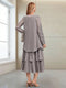 A-Line/Princess Scoop Long Sleeves Mother of the Bride Dresses with Appliques & Ruffles