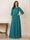 A-Line/Princess Half Sleeves Scoop Floor-Length Mother of the Bride Dresses with Appliques & Sequins