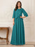 A-Line/Princess Half Sleeves Scoop Floor-Length Mother of the Bride Dresses with Appliques & Sequins