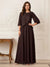 A-Line/Princess Half Sleeves Scoop Floor-Length Mother of the Bride Dresses with Appliques & Sequins