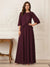 A-Line/Princess Half Sleeves Scoop Floor-Length Mother of the Bride Dresses with Appliques & Sequins