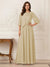 A-Line/Princess Half Sleeves Scoop Floor-Length Mother of the Bride Dresses with Appliques & Sequins