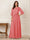 A-Line/Princess Half Sleeves Scoop Floor-Length Mother of the Bride Dresses with Appliques & Sequins