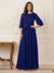A-Line/Princess Half Sleeves Scoop Floor-Length Mother of the Bride Dresses with Appliques & Sequins