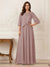 A-Line/Princess Half Sleeves Scoop Floor-Length Mother of the Bride Dresses with Appliques & Sequins