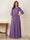 A-Line/Princess Half Sleeves Scoop Floor-Length Mother of the Bride Dresses with Appliques & Sequins